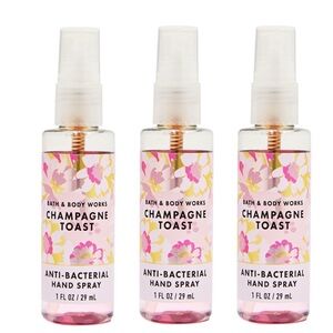 Bath & Body Works Bubbly Champagne Hand Sanitizer Spray Set of 3pc.